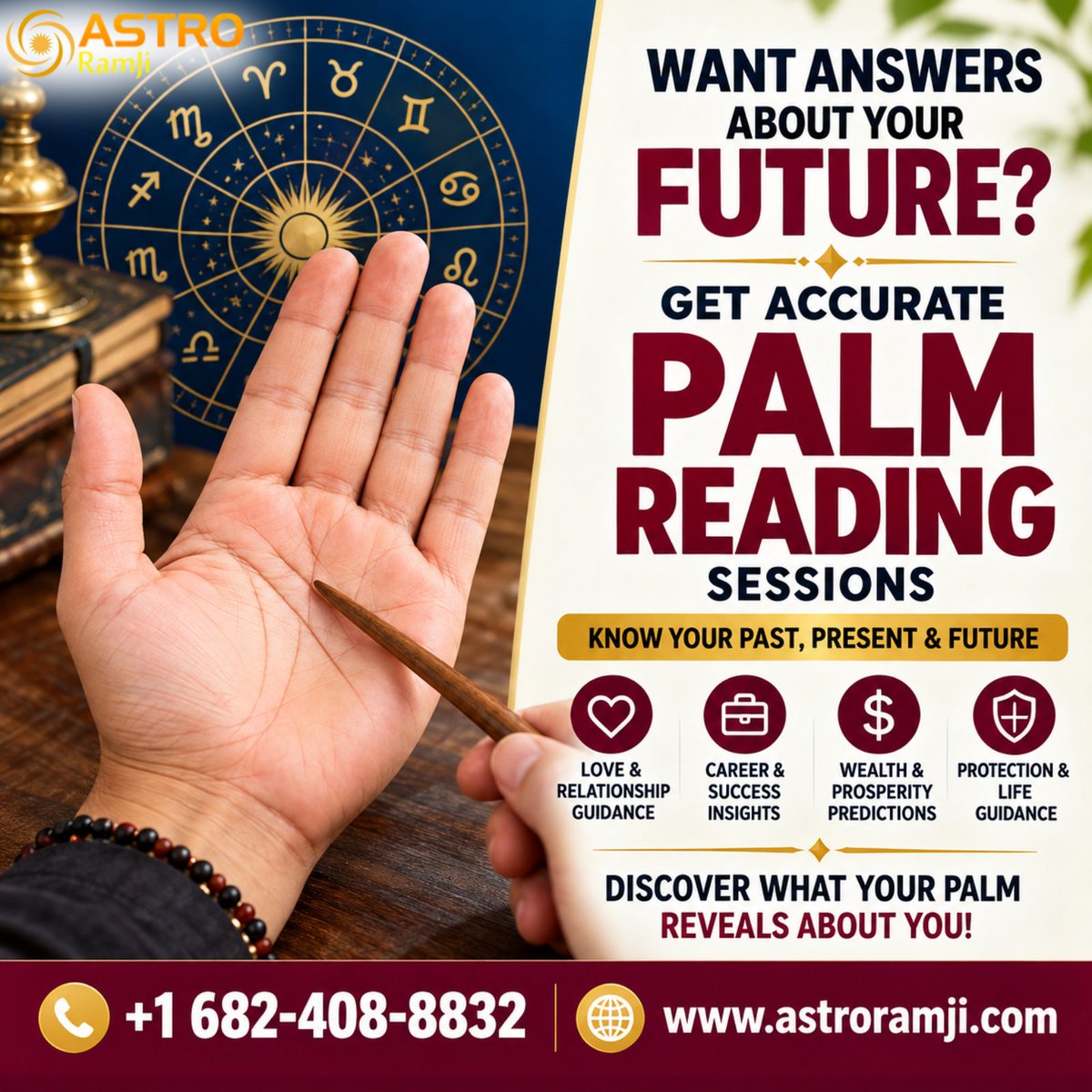 RamTulasiJi's tweet photo. Want answers about your future? Get accurate palm reading sessions to know your past, present, and future, and discover what your palm reveals about your path.
Astro Ram Ji, Famous Astrologer in Texas
#palmistry #palmreading #futurepredictions #lifepath #astrologysessions https://t.co/7CJsbYSC2G