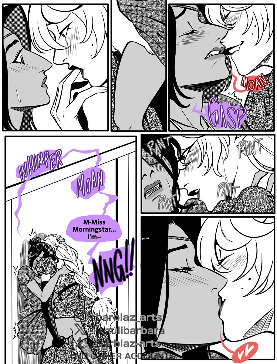 LazuliBarbara's tweet photo. Bridgerton AU part 4(1/2)
Both of them have finally snapped, and Miss Charlotte has an offer (CW implicit sexual content, no nudity)
#chaggie #chaggi #hazbinhotel https://t.co/0VXLSba2XS