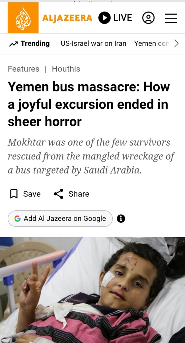 Farabi7X's tweet photo. المشكلة ليست أن تتعاطف مع ضحايا السعودية بل أن تتذكر مآسيهم وتنسى ضحايا اليمن. الإنسانية التي تختار ضحاياها ليست إنسانية كاملة، بل انتقائية تحكمها الهوية والمصلحة والطائفية المقيته.
صورة من ضحايا اطفال مدرسة ضحيان #صعده
ذهبوا ولم يعودوا.
لتذكير العرب 
#اتفاقيه_مكة_للدفاع_المشترك https://t.co/F6lgmY8lWc