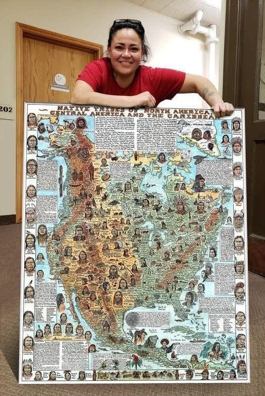 proud_native_am's tweet photo. NATIVE TRIBES OF NORTH AMERICA,CENTRAL AMERICA AND THE CARIBBEAN.Anyone need this poster &amp; canvas? Just write "I want One". https://t.co/X7PnTChoaI