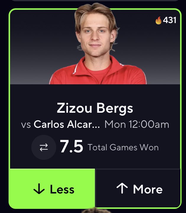 agent_meshi's tweet photo. 🎾 POTD 

carlos alcaraz 2-0

cartel alcaraz, carlos escobar, stachecaraz whatever you want to call him lmao but he is about to belt.

bottom line is bergs is not good and nowhere near cartelcaraz he literally breaks himself from bad serves and unforced errors. i have seen enough of his matches to know.

the stache 🥸 aura will suffocate bergs. 

pairs in the cord. i nuked by the way.

❤️ if tailing. 
 
VAMOSSSSSSSSS 🇪🇸