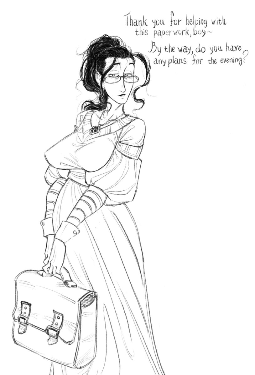 OnnisVanilla's tweet photo. Maybe I should draw her again and finally reveal at least a little bit of her lore in the sketch.. https://t.co/vSOxxGUeuo