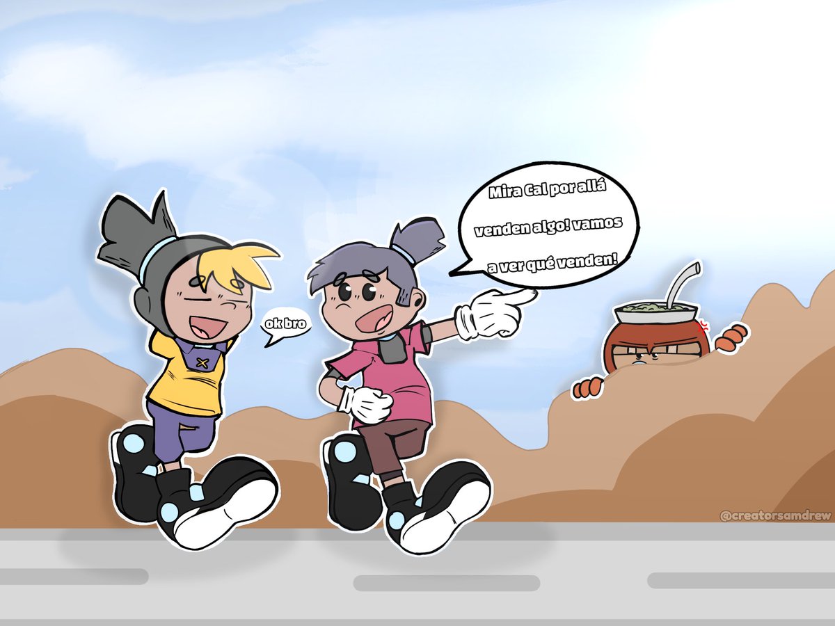 CreatorSamDrew9's tweet photo. Cal y Pietro In a Toon style 👀🇦🇷🧉 | part 2 

It's good to have two styles sometimes, it's fun, isn't it? Well, I don't know. 

#electroandes #electroandestwt #myart https://t.co/aiavJsiRGo
