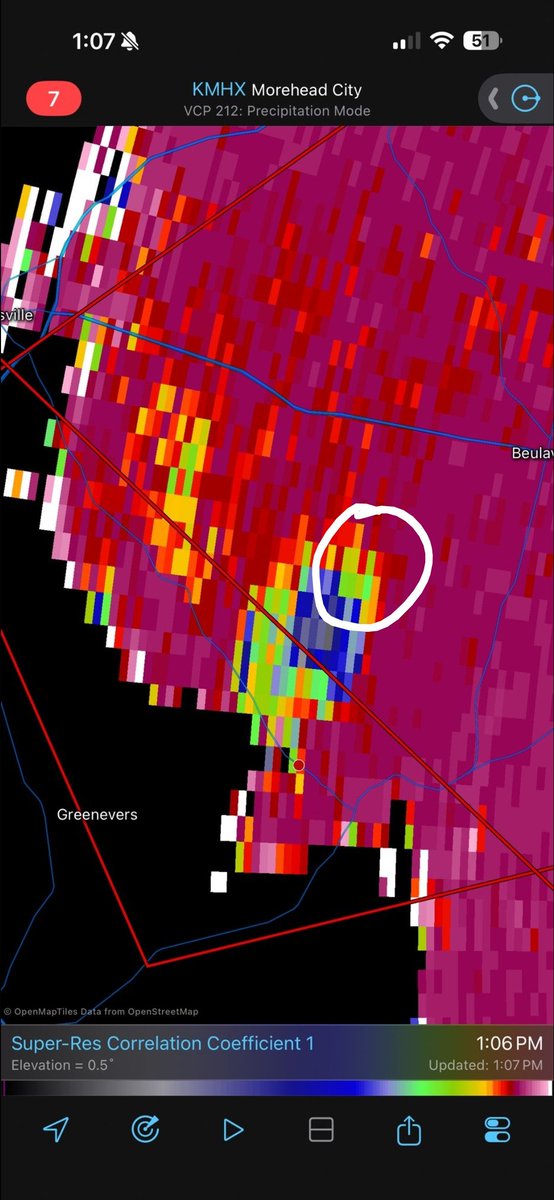 AMPhilay's tweet photo. @BrianAllenWX @GamecockWorld I live in the area is circled and luckily nothing around us happened, the anticipation was terrifying though https://t.co/wETG91qen9