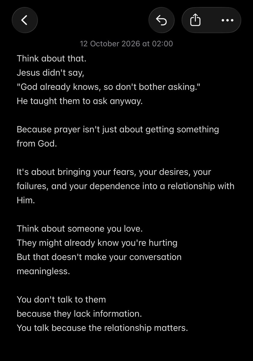iam__Jezreel's tweet photo. If God already knows what you need, why does He want us to pray? https://t.co/sjXBqbiTAw