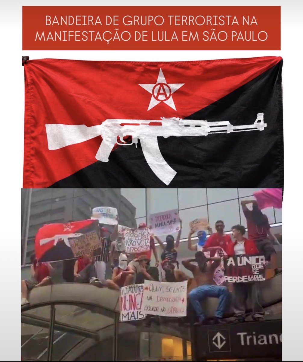AmaralPeribe's tweet photo. Célula TERRORISTA junto com o PT onde está a @PMESP para investigar https://t.co/clI6ZSRRLv