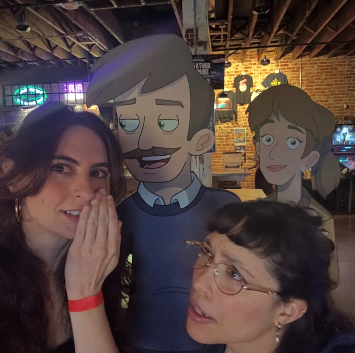 TurntechUmbrage's tweet photo. I’m crazy about the cardboard cutouts they have in the titmouse studio oh my God everyone needs to know about this right now #hauntedhotel https://t.co/0mIDPajHLE