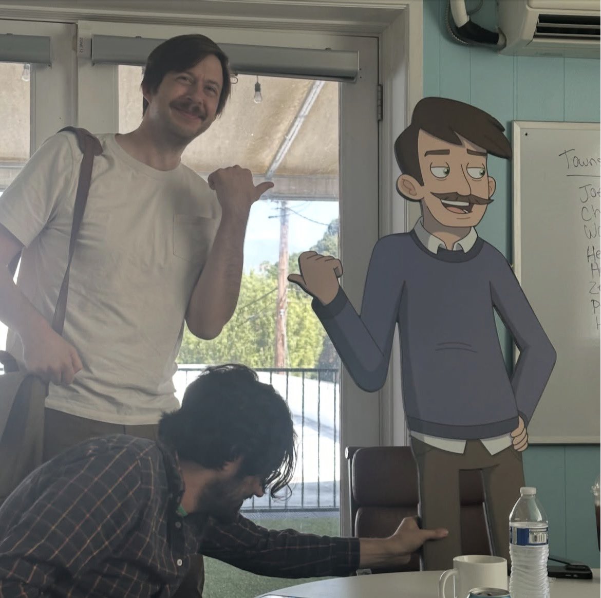 TurntechUmbrage's tweet photo. I’m crazy about the cardboard cutouts they have in the titmouse studio oh my God everyone needs to know about this right now #hauntedhotel https://t.co/0mIDPajHLE