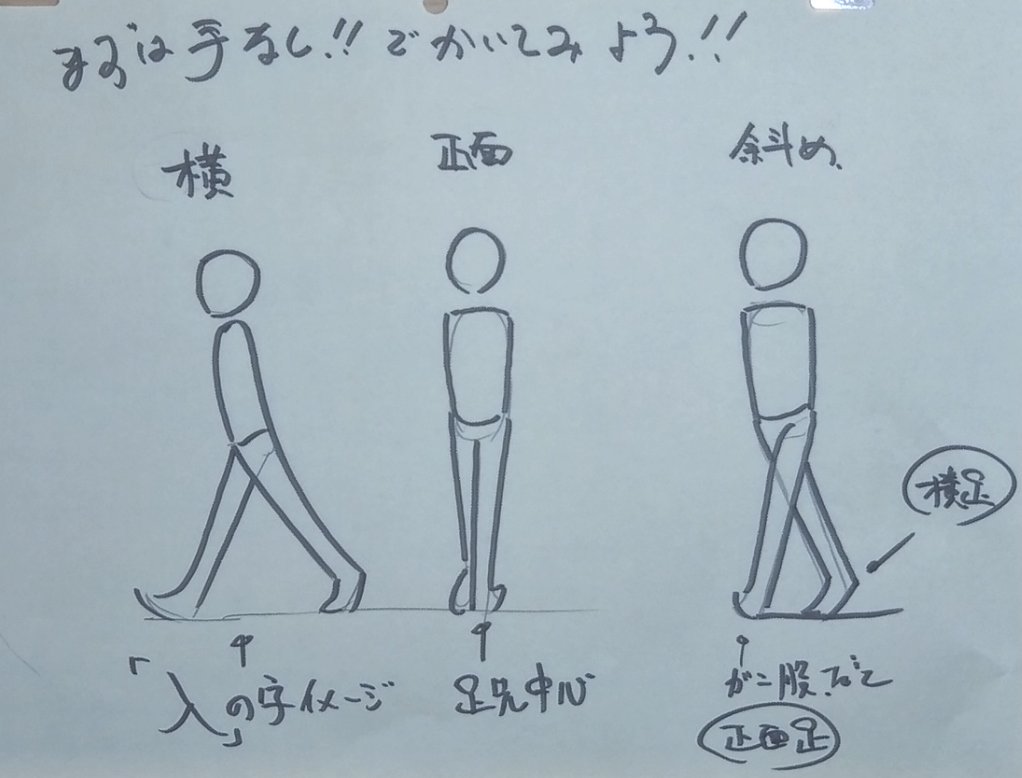 animesijyuku's tweet photo. 歩きはまずこのくらい簡単な形から描いてみよう！！ https://t.co/QWaEoapYrz