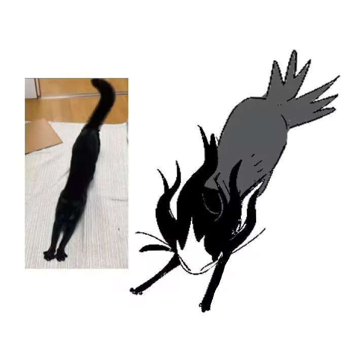 Poteto099Neko's tweet photo. blackcat
#silksongfanart 
#silksong https://t.co/dKIiX6TVBu