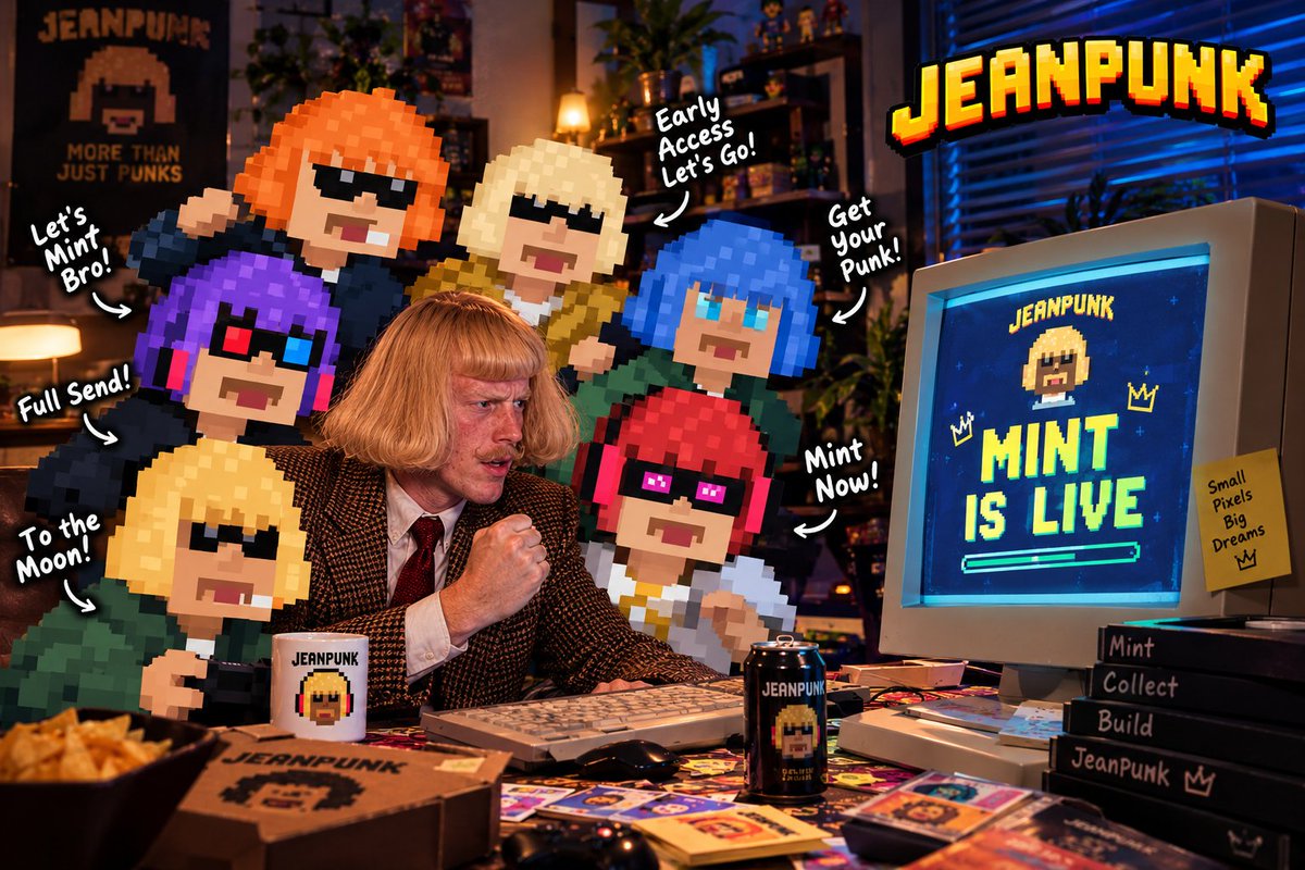 Thegyzen's tweet photo. ✨ Public Mint Live ?  " Oui Madame "

Mint Live On @opensea 👇
https://t.co/YcSsXnIxa5

- 842 JeanPunk Minted 🔥

" Oui Madame " 👉👈 " Rich Madame "
#JeanPunk #RobinhoodChain #NFT https://t.co/zqzir7YAkd