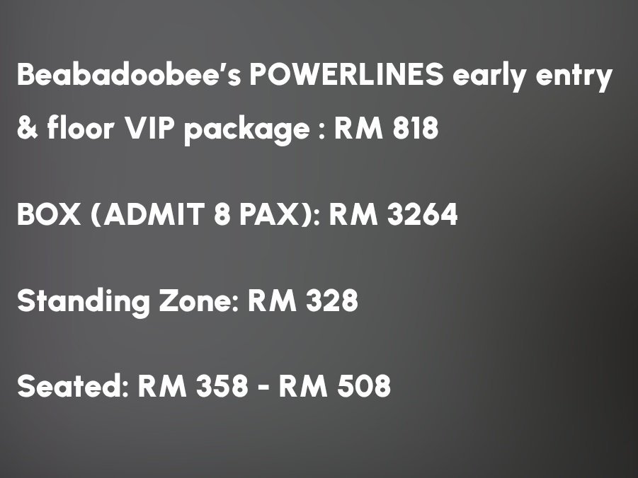 stayclassypearl's tweet photo. heyyy anyone wanna share a vip box for beabadoobee in kl? Estimated price per person with tax is RM436

do dm or reply with a message if ur down ! 

#beabadoobee� #beabadoobeeinkl https://t.co/VzyQaWvogz