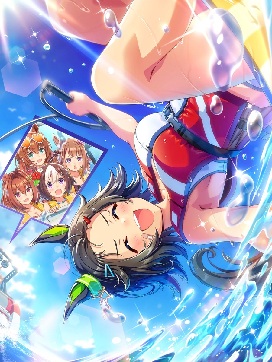 DailySweepTosho's tweet photo. Day 19 of Sweep Tosho! ✨

Today, Sweepy and her friends are admiring Tickezo’s surfing skills…woah… https://t.co/Vqfp8SDFI4