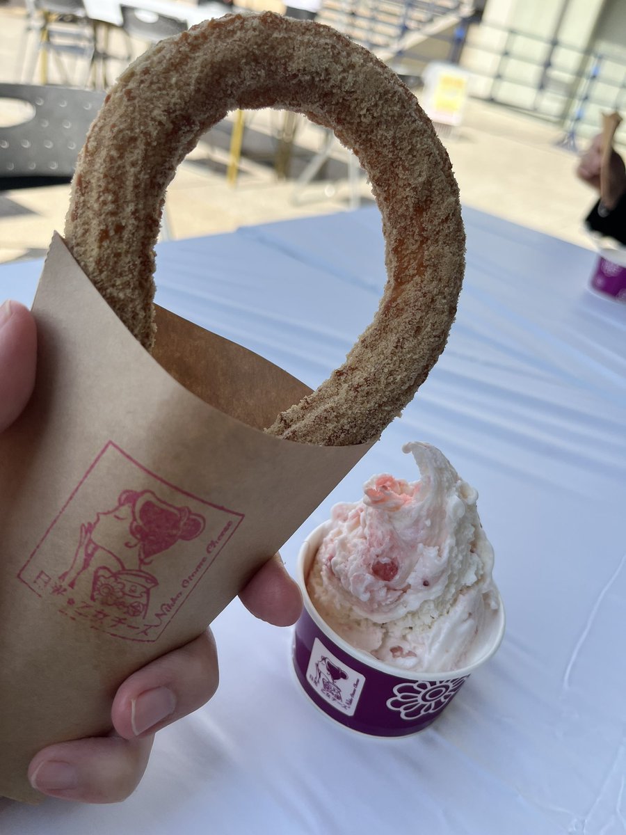 rmtblue3's tweet photo. 今日はとちおとめアイスとチュロス🍨
#JSH2026 https://t.co/HOsFrnrorS