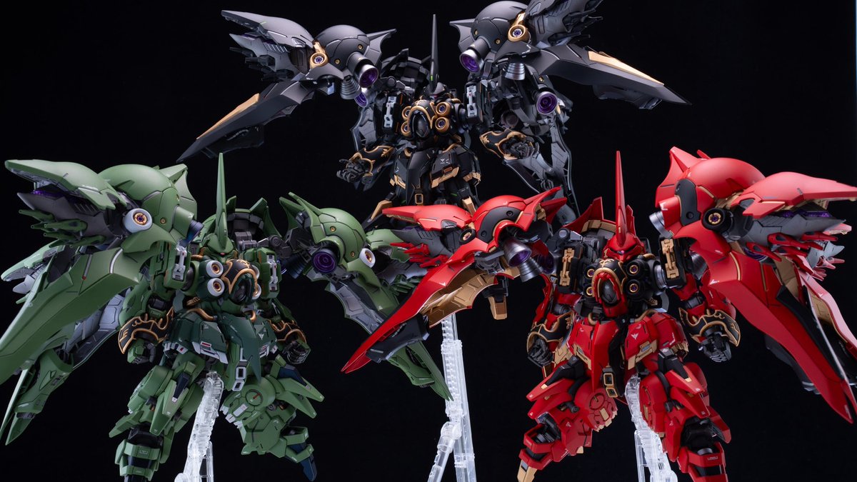 sketbb's tweet photo. MGSDクシャトリヤを3種類製作しました！
通常、バンシィ、シナンジュの三体をイメージしました！

同じクシャトリヤでも、カラーリングや仕上げを変えるだけで全く違った印象に。

それぞれ違った魅力があるので、ぜひ見比べてみてください！

皆さんはどのクシャトリヤが好みですか？ https://t.co/oQcg3c5sus
