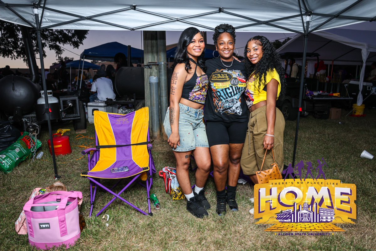 AlcornStateU's tweet photo. 💜🏡 Homecoming isn’t just a weekend… it’s a FAMILY REUNION!

The Brave family understood the assignment! The tailgates, the laughs, the food, and the fellowship were undefeated! 💜💛 Just like The Wiz reminds us, THERE’S NO PLACE LIKE HOME!
#ASUGHOAT26
#AlwaysAlcorn https://t.co/Rb5C5ZAw9s