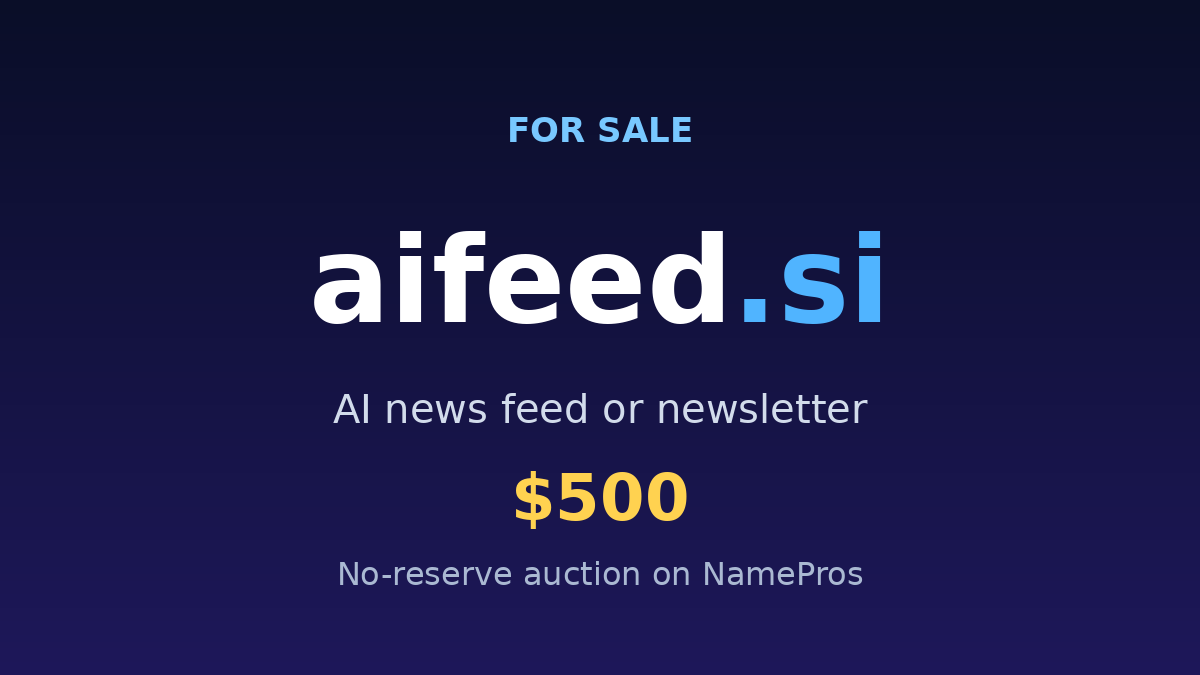 shahrooz305's tweet photo. @Karakehayov Congrats on the end-user sale. https://t.co/xjF8vdjwcD is $500 BIN if anyone here wants a clean AI feed brand — https://t.co/511k66D9fK only. https://t.co/02HGggKkZK