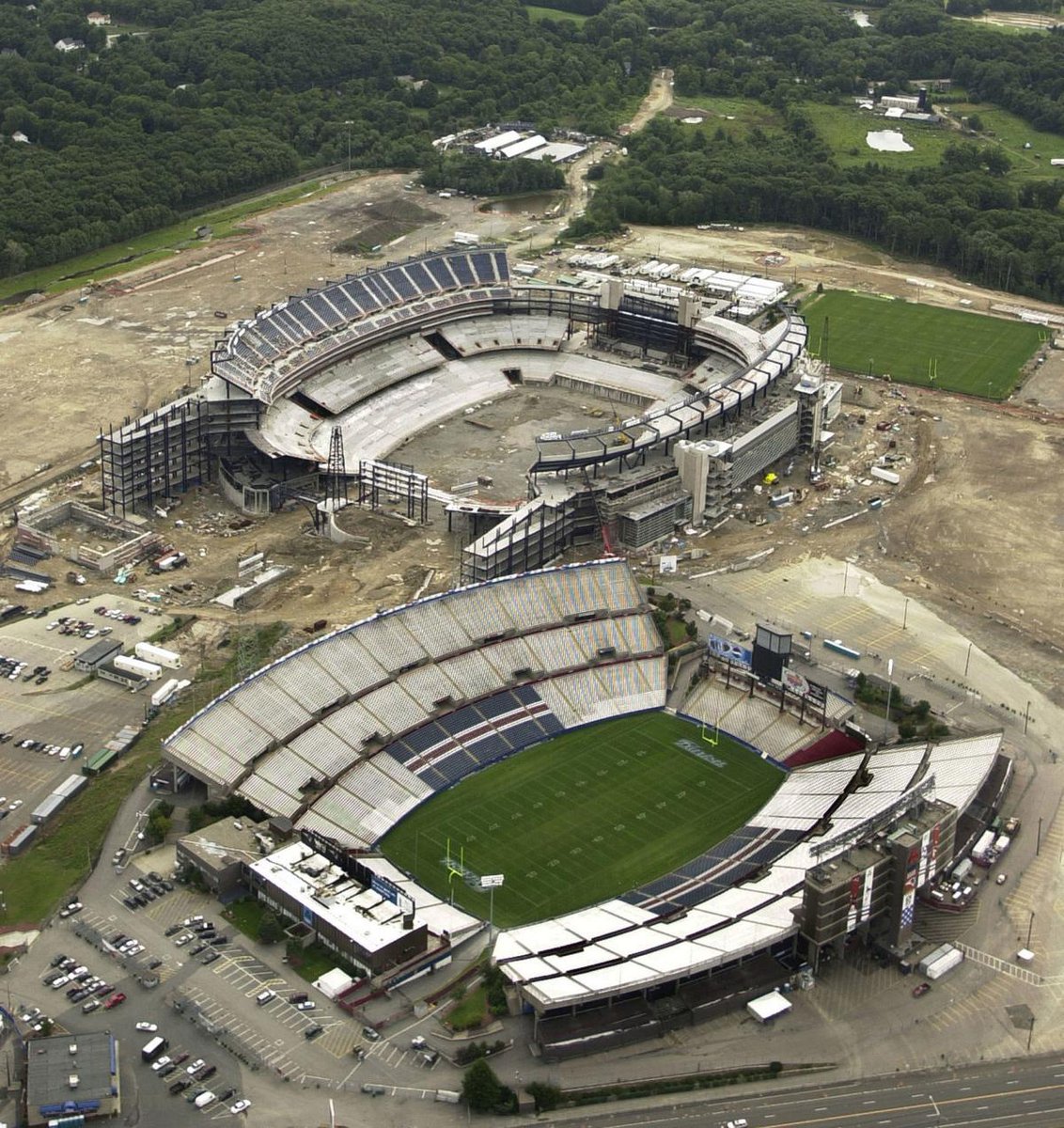 JimGumm's tweet photo. Schaefer Stadium/Sullivan Stadium/Foxboro Stadium https://t.co/3IYlTwgpBM