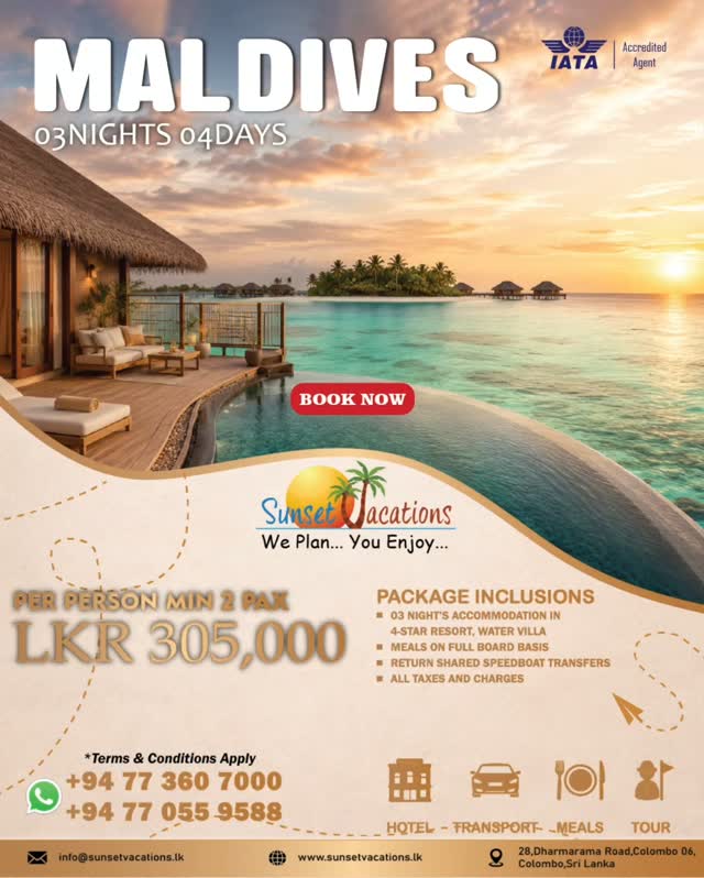 AllyneAlves_S2's tweet photo. Blue skies, crystal waters, unforgettable memories. Escape to the Maldives with 3 nights in a 4-star Water Villa, full-board meals, shared speedboat transfers, and all taxes included. Airfare excluded. Terms apply. https://t.co/mOc0rHZzPE