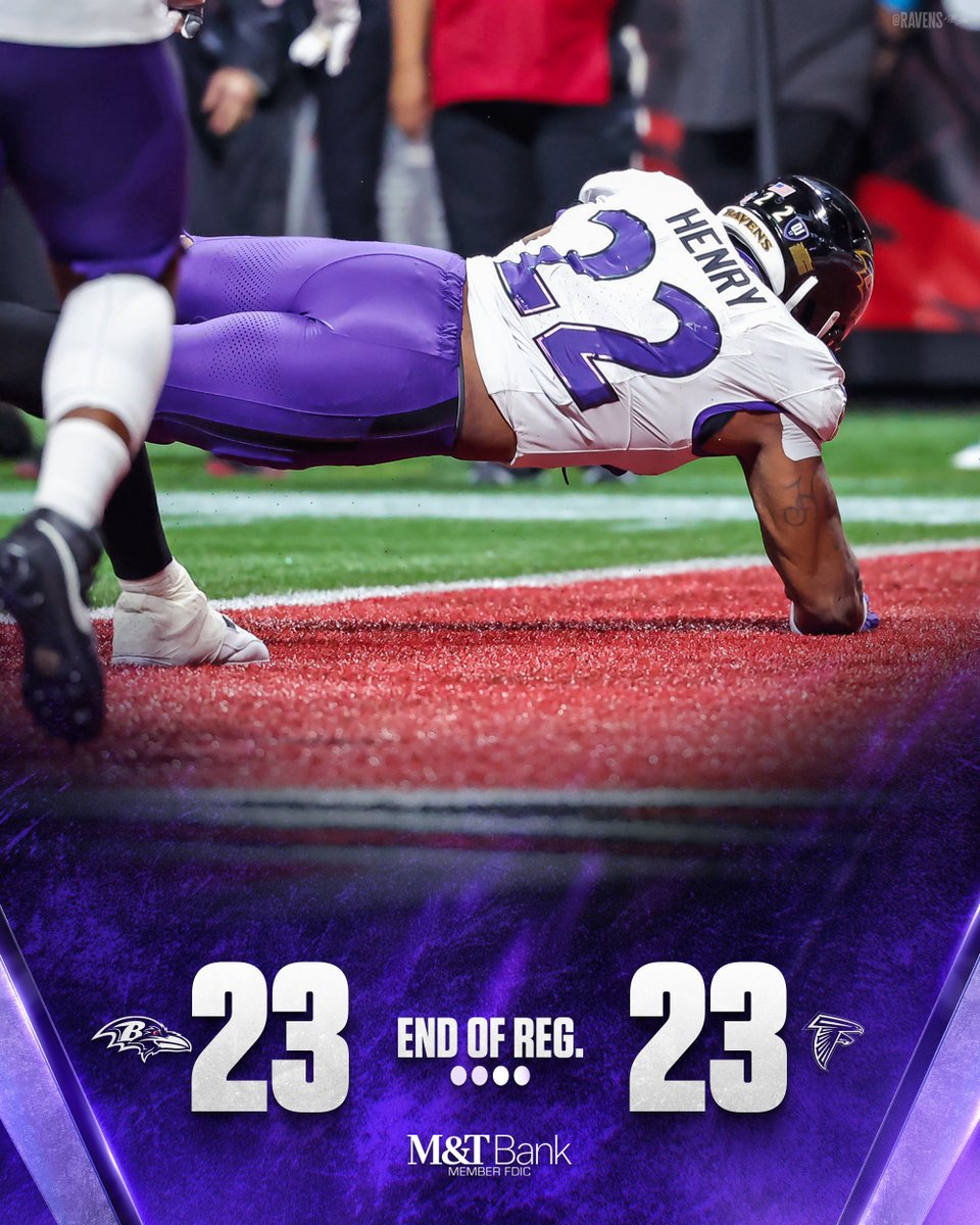 Ravens's tweet photo. WE'RE HEADED TO OVERTIME. https://t.co/AcxOAFU2Hd