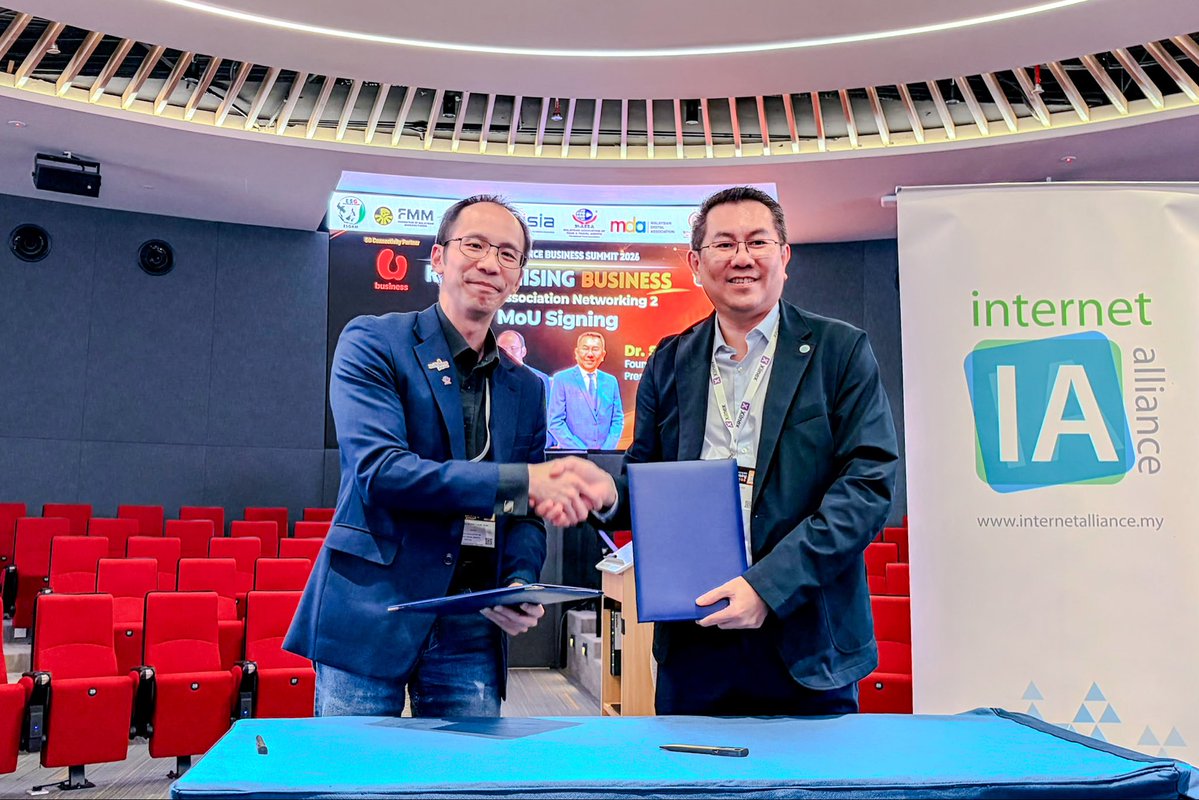 MATTAMalaysia's tweet photo. President Nigel Wong joined the Internet Alliance Business Summit 2026 at Sunway University on 8 Oct, where MATTA & Internet Alliance signed an MoU to strengthen collaboration.
The partnership will explore opportunities in MICE & business travel services.
#MATTA #InternetAlliance https://t.co/bL0UGZES5V