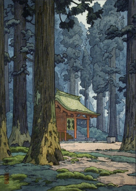 archaeologyart's tweet photo. Yoshida Toshi, Sacred Grove, 1941 . https://t.co/IpuxJKKsHy