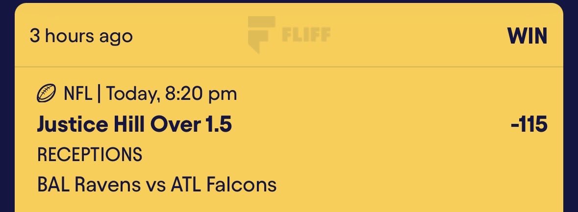 MeerkatPicks's tweet photo. BANG IT VIP ENDS THE NIGHT GAME 3/5 
Justice Hill o1.5 rec ✅
Drake London Live bet o51.5 yards ✅
Mark Andrews o3.5 rec+ Zay Flowers✅
Drake London Longest rec o25.5❌ got 25
Mark Andrews ATD ❌ Dropped it https://t.co/donor4wezF