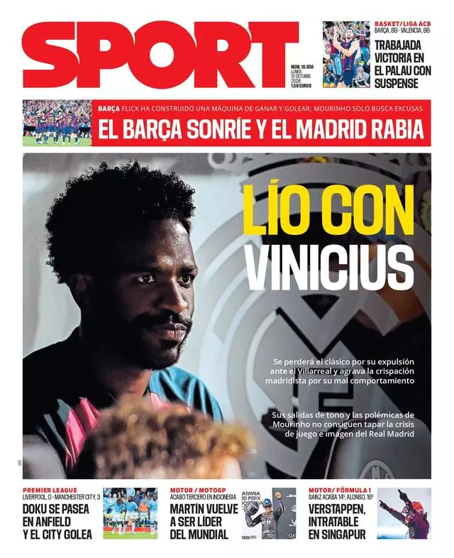 BarcaUniversal's tweet photo. Sport: 'Mess with Vinicius' https://t.co/ZDjRG2NKHe