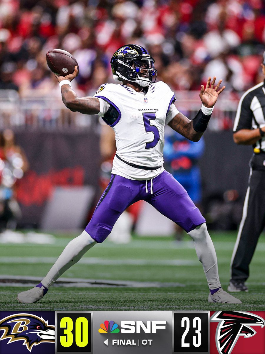 Jc15Jorge's tweet photo. @EndRevista Los Ravens se llevaron el segundo juego del día definido en tiempo extra, gracias a una intercepción a Tua Tagovailoa, quien entró a jugar en el tiempo extra. https://t.co/3MLOmQb3qL