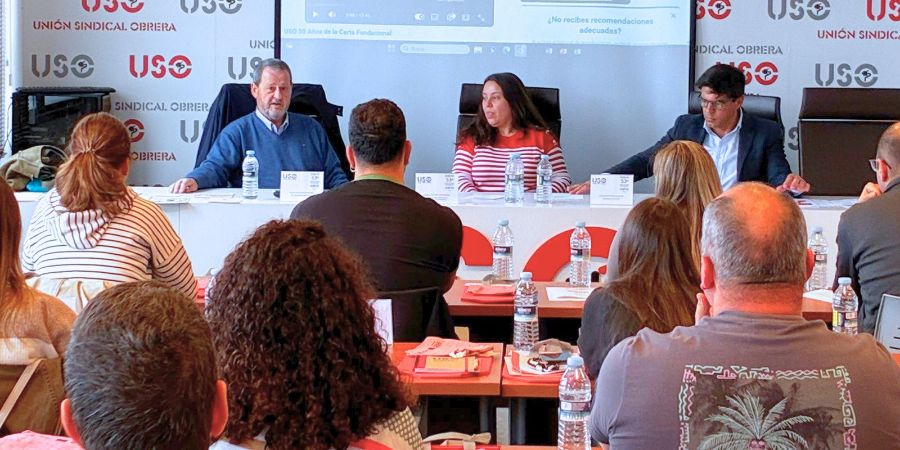 SindicatoUSO's tweet photo. 📚✊ 30 delegados y delegadas de #USO participan en el 53 Curso Integral de Formación de Cuadros #53CIFC.
Más formación, más herramientas para la acción sindical y la defensa de los derechos laborales.

🔗 https://t.co/DnQc4ks7wZ https://t.co/4tdCLhYvPR