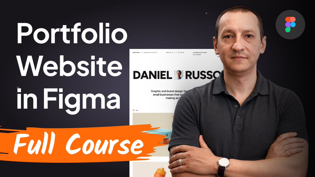 adipurdila's tweet photo. Hey friends,

In case you missed it, here's the link to my latest free course: https://t.co/U3mMM7rXly

This is a massive 5-hour in-depth course where you can learn how to plan and design a portfolio website in Figma.

Enjoy! https://t.co/qA4QsKKIb6