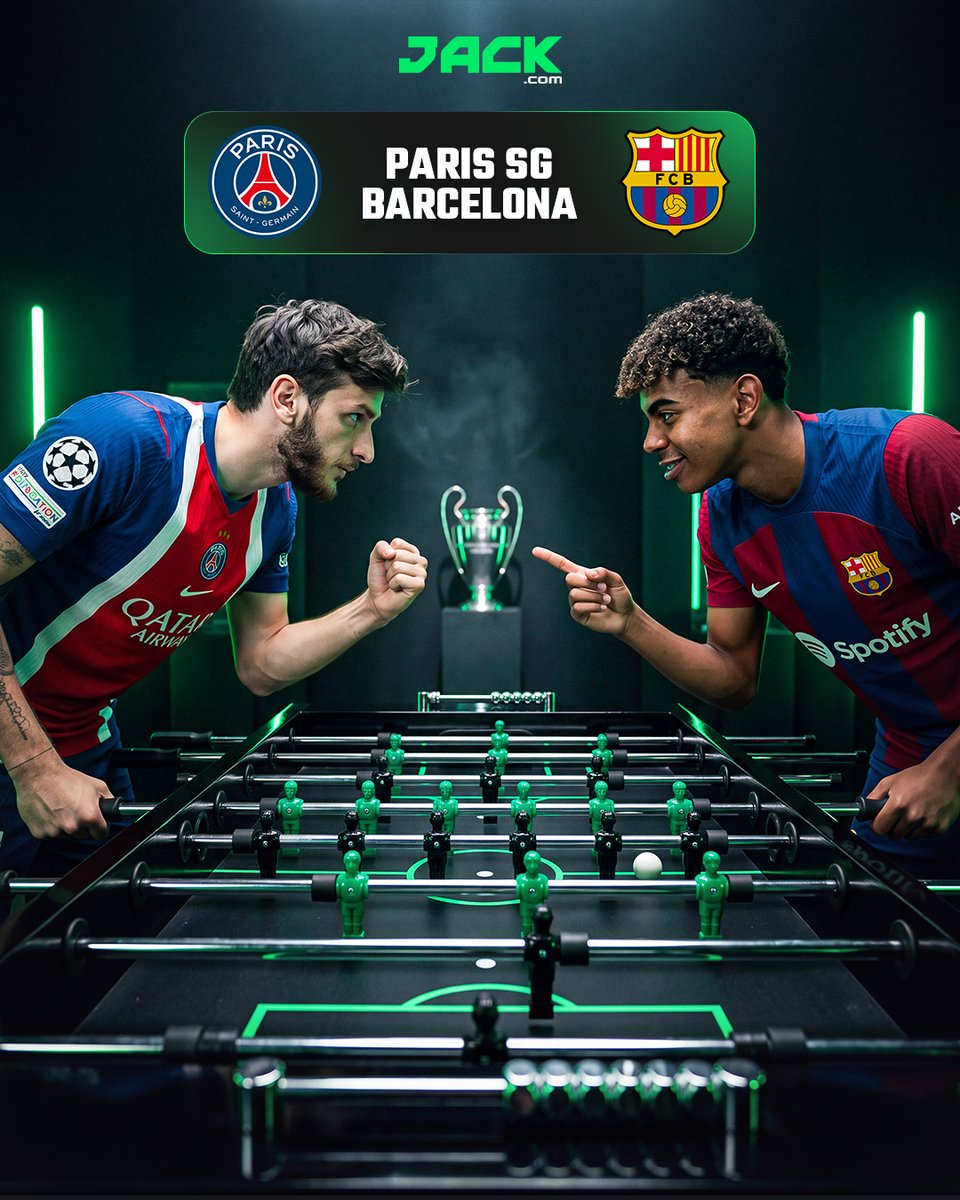 JackCasino's tweet photo. 🏆 PSG vs BARCELONA: Champions League action heats up! 🔥

Who comes out on top? Make your prediction on https://t.co/QmSJwWJA9N! 💰

– Follow, Repost &amp; drop your score prediction below for a chance to win $10 FREE BETS! 💵 https://t.co/fbKXIvApt4