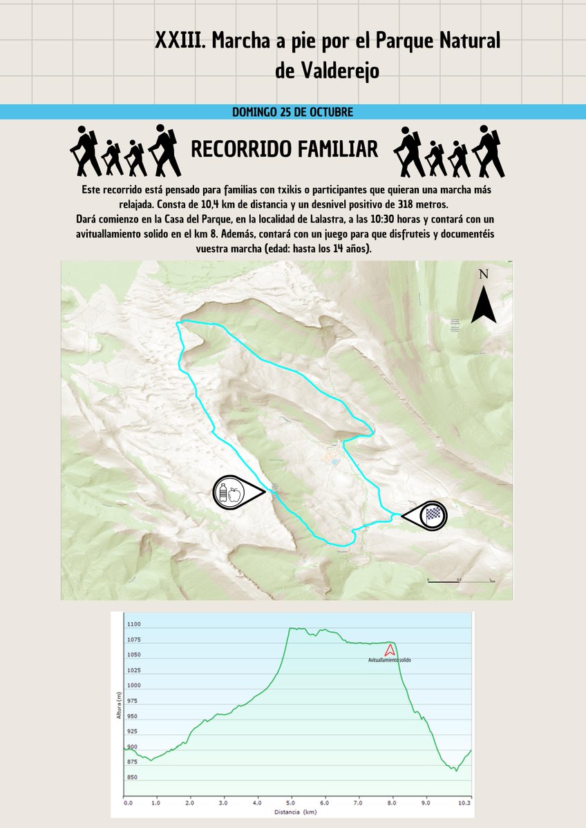 Araba's tweet photo. 🥾🍂 ¡XXIII Marcha Popular a pie de Valderejo, el 25 de octubre!

⛰️ Largo: 23,1 km · 9:00 h
👣 Familiar: 10,4 km · 10:30 h
📝 Inscripción previa. Máximo 300 participantes.

🔗 https://t.co/d9vwP9XvAn https://t.co/Gs6DnRYRQA