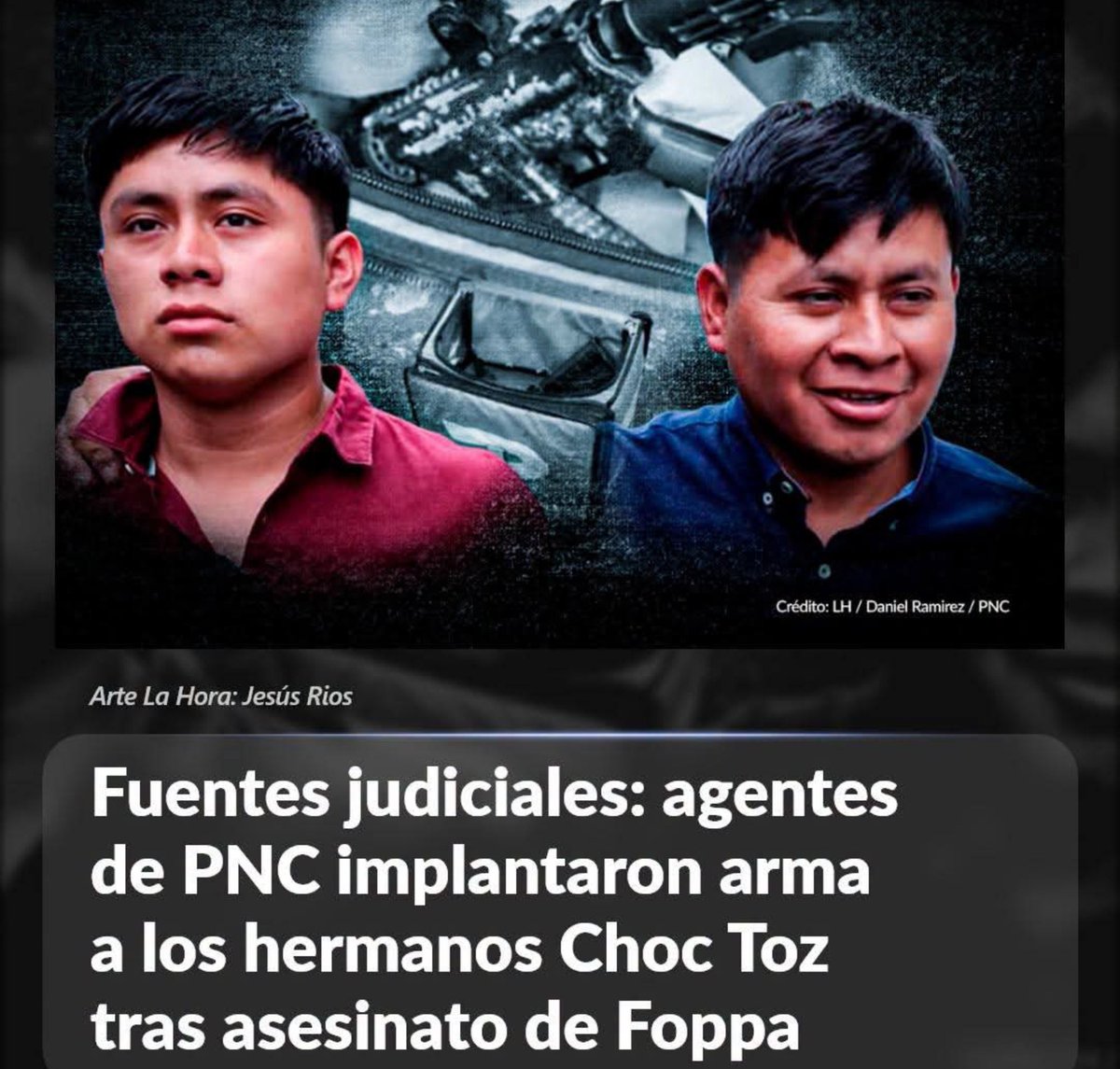 Lic_Khriss's tweet photo. El caso de los hermanos #ChocToz no terminó cuando los soltaron. Esa mierda termina hasta que los #Chontes abusivos y delincuentes de la @PNCdeGuatemala 💸 del @GuatemalaGob de Izqueirda 🌱 que les implantaron el fusil en la mochila 🎒 estén Presos 🤨

Justicia no fue soltarlos https://t.co/4c7bHoiGWJ