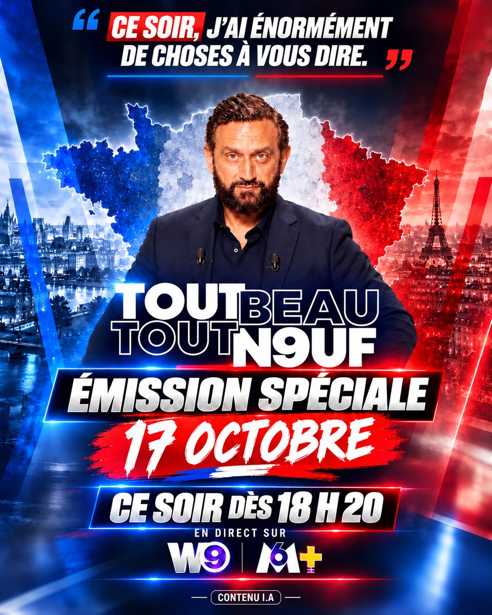 TBT9_W9's tweet photo. Au vu de l'actualité, Cyril et les chroniqueurs réagissent #TBT9 

Rendez-vous ce soir dans #TBT9 à 18h20 sur W9 et M6+ https://t.co/XR2Ha9UtxL