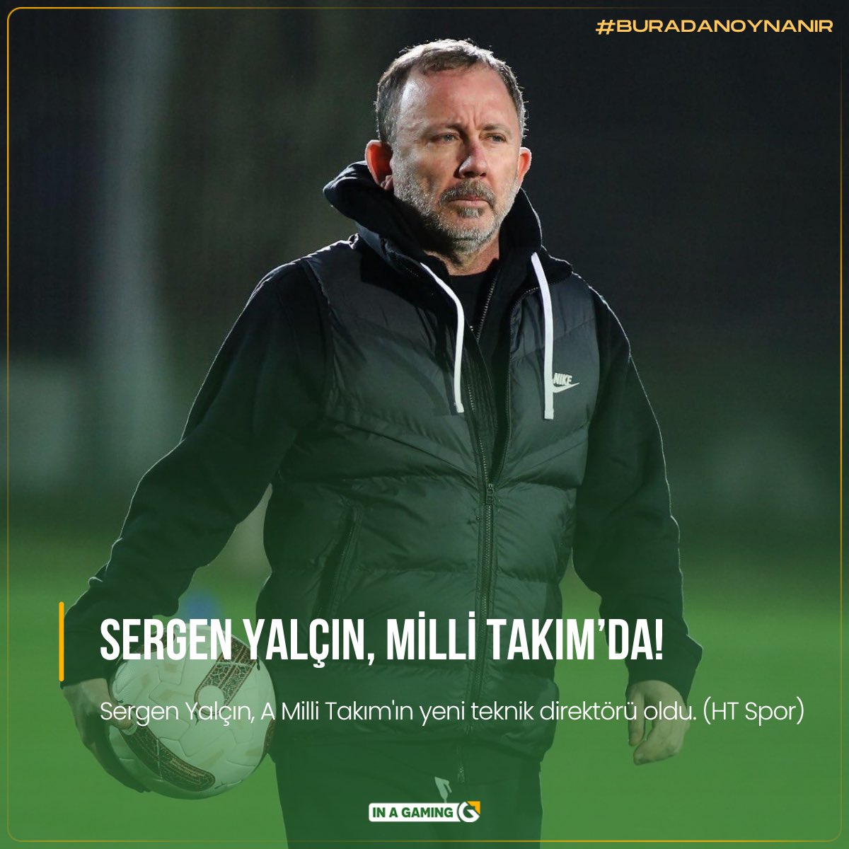 inasosyal's tweet photo. Sergen Yalçın, A Milli Takım'ın yeni teknik direktörü oldu. (HT Spor) https://t.co/n4r1WoMzKp