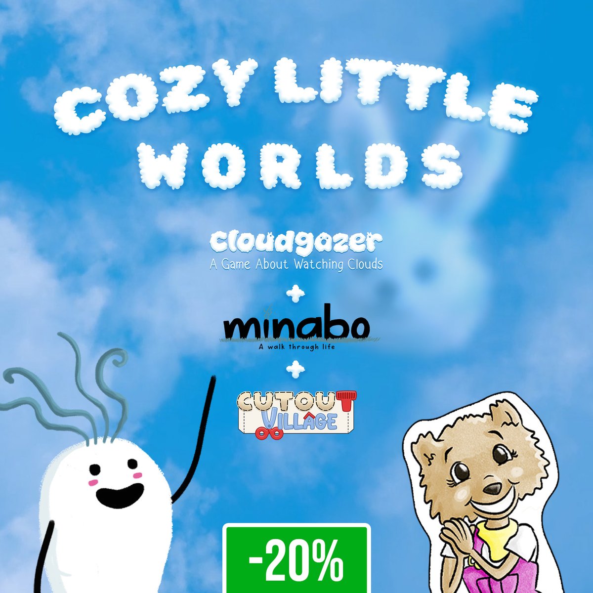 devilishgames's tweet photo. Love cozy games? We’ve bundled Cutout Village, Cloudgazer, and Minabo into a Steam bundle with 20% off! Can you resist?

https://t.co/kDsuWHgySf

#cozygames #indiegames https://t.co/t8c2hfKTxB