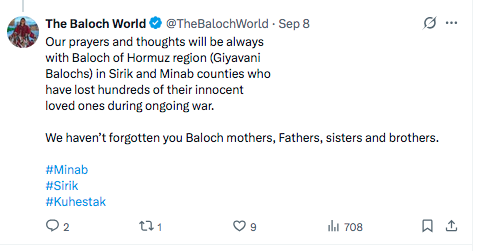 Kavehkhan's tweet photo. در ۲ سپتامبر، برخی از حساب‌های کاربری  X مشکوک (نفوذگران سایبری رژیم ظاهراً شاهدوست و میهن‌پرست)، از حمله خشونت‌آمیز سپاه پاسداران به یک روستا�� #بلوچستان خبر دادند. در جریان این حمله، ظاهراً خانه‌ها بدون هیچ دلیل مشخصی به رگبار مسلسل بسته شدند.(اولین ویدیو)

(این حساب‌های کاربری مشکوک که بسیار میهن‌پرست و شاهدوست، همگی در پایان سپتامبر با ذکر «دلایل شخصی» ارسال مطلب را متوقف کردند.)

حدود ۱۲ سپتامبر، همین حساب‌ها شروع به ذکر درگیری‌های مسلحانه در منطقه کردند (بدون ارائه هیچ تصویری برای تأیید این ادعاها، و هیچ تصویری تا به امروز منتشر نشده است).

این حساب‌ها سپس @TheBalochWorld را به عنوان کانال ارتباطی برای شورشیانی که خود را «جبهه مبارزان مردمی» می‌نامند، خود را پیرو راه جندالله و جیش العدل می‌دانند معرفی کردند. به شما یادآوری می‌کنم که که #جندالله و #جیش_العدل به طور گسترده ابزار فشار آمریکا بر رژیم ملاه�� محسوب می‌شدند.

اما در این مورد نمیشد نتیجه بگیریم که دخالت آمریکایی‌ها وجود داشته و من به این نتیجه رسیدم که این نمایشی از سوی #پاسداران است و اکنون شواهد بیشتری در این مورد دارم.

کانال ارتباطی «جبهه مبارزان مردمی» یعنی  TheBalochWorld  پیش از این با انتشار ادعاهایی مبنی بر اینکه آمریکایی‌ها مسئول مرگ کودکان #میناب به عنوان سپر انسانی رژیم استفاده شده‌ بودند و همچنین مسئول مرگ غیرنظامیانی که در #سیریک به دنبال اشتباه سپاه پاسداران کشته شده‌ بودند، همبستگی خود را با 1رژیم ابراز کرده بود.

علاوه بر این، هرگز هیچ عکس یا ویدیویی از «#جبهه_مبارزان_مردمی»  در حال نبرد، در حال حرکت یا در نزدیکی اجساد سپاه پاسدارانی که ادعا می‌کند آنها را کشته است، وجود ندارد. 

در یک ویدیوبسیار کوتاه، حدود سی نفر در حال شنای  سوئدی (با لباس‌های کاملاً تمیز) دیده می‌شوند و در یک  ویدیوی طولانی با کیفیت فوق‌العاده بالا (که آپلود آن با سرعت اینترنت جمعیت ایران، حتی با استارلینگ هم غیرممکن است)  افرادی با یونیفرم‌های بسیار تمیزدر حال شلیک با اسلحه به عنوان بخشی از یک تمرین آموزشی دیده می‌شوند(و هیچ عکسی ثابت نمی‌کند که به هدفی اصابت شده است).

بدون وجود ویدیویی از جنگ و حمله (مانند اعدام‌های صحرایی خونین جندالله ۲۰ سال پیش) یک نتیجه گیری اجتناب ناپذیر است: این یک گروه جدایی طلب مسلح جعلی است.b رژیم در حال شبیه‌سازی یک قیام جدایی‌طلبانه  است، زیرا این چشم‌انداز مدت‌هاست که مانع بزرگی برای هرگونه اعتراض ملی بوده است.

برای تأیید این فرضیه که به طور گسترده توسط مخالفان پذیرفته شده است، می‌توان استناد کرد به روابط نزدیک بین رژیم و گروه کردی مارکسیستی و ضد صهیونیستی #پژاک، یا عدم تماس بین این گروه و سایر تشکل‌های مخالف و عدم وجود هیچ تصویری که نشان دهنده حمایت مردمی ��ز آن باشد.

اخیراً، کسی به شباهت بین وضعیت بدنی سخنگوی «جبهه مبارزان مردمی» و وضعیت بدنی سخنگوی قرارگاه خاتم الانبیا سپاه پاسداران انقلاب اسلامی که در همان منطقه واقع شده است، اشاره کرد.

این گروه کوچک ابزاری برای رژیم است تا ایرانیان را متقاعد کند که اعتراضات آنها می‌تواند به نفع جدایی‌طلبان باشد و در نتیجه ایرانیان را به ترک مبارزه سوق دهد اما این یک ترس غیر واقعی است زیرا در اوج #انقلاب_شیروخورشید، هیچ جدایی‌طلب بلوچ، جدایی‌طلب کرد، جدایی‌طلب اهوازی یا جدایی‌طلب آذربایجانی قابل مشاهده‌ای وجود نداشت. 

علاوه بر این، این گروه که نبردها و تلفات آنها هرگز نشان داده نمی‌شود، دائماً بیانیه‌هایی منتشر می‌کند که ادعا می‌کند "جنگجویان افغان از لشکر #فاطمیون را کشته‌". #لشکر_فاطمیون  افغانی(که وجود داشته اما از زمان شکست رژیم در #سوریه دیگر وجود ندارد) خود افسانه‌ای است که توسط رژیم برای ارعاب مخالفان و جلوگیری از تظاهرات آنها.

من شما را به مقاله‌ای که قبلاً در مورد #فاطمیون نوشتم ارجاع می‌دهم که نشان می‌دهد استفاده از نام فاطمیون ابزاری برای ارعاب است:  یک تاکتیک رسانه‌ای  که از زمان حملات آمریکایی-اسرائیلی توسط رژیم استفاده می‌شود.
https://t.co/r9gf4SHURM