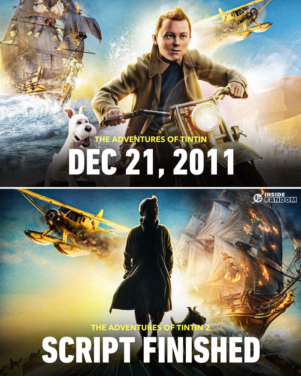 InsideFandom's tweet photo. Peter Jackson says ‘TINTIN 2’ will be the next film he directs.

He has just completed the script.

(via: ScreenRant) https://t.co/a4UPvZ1WDn