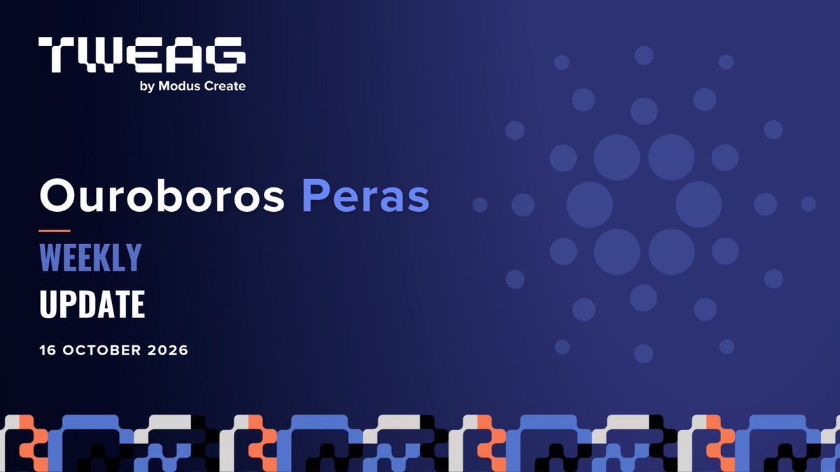 tweagio's tweet photo. Fast finality for Cardano 💥

Another week of progress on Peras!

• Ledger support for forecasting on-chain Peras parameters merged
• More progress on ObjectDiffusion
• Promising Buck2 experiments for faster testnet builds

Full update | 16 October 👇
https://t.co/WGxQwNTd2B https://t.co/oQEdBrv6sY