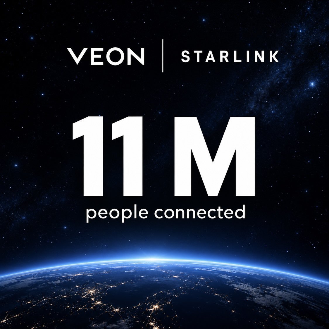Eloncomic11's tweet photo. BREAKING: Starlink’s direct-to-phone service has connected over 11 million people in Ukraine, Kazakhstan and Bangladesh in under a year.

VEON says it could reach over 40 million people, connecting compatible 4G phones where cell signals cannot reach.

A real lifeline from space. https://t.co/vPYE4j6drA