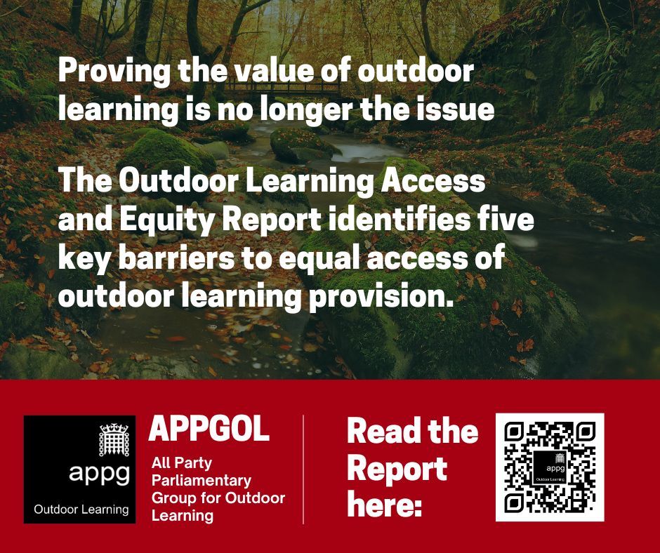 FieldStudiesC's tweet photo. 🌿 Outdoor learning should be an opportunity for every young person, not a privilege available to some.

A new report from the All-Party Parliamentary Group for Outdoor Learning highlights persistent inequalities in access to outdoor learning across England, particularly as opportunities become more resource-intensive.

Through Generation Green and Adventures Away from Home, we’ve seen the difference targeted funding can make in helping more young people experience learning outdoors.

As a charity, widening access to nature and outdoor learning is at the heart of our purpose. We believe it’s vital that we build on this progress and tackle the barriers that remain.

👉 Read the full story: https://t.co/JtonCJigtk 

#outdoorlearning