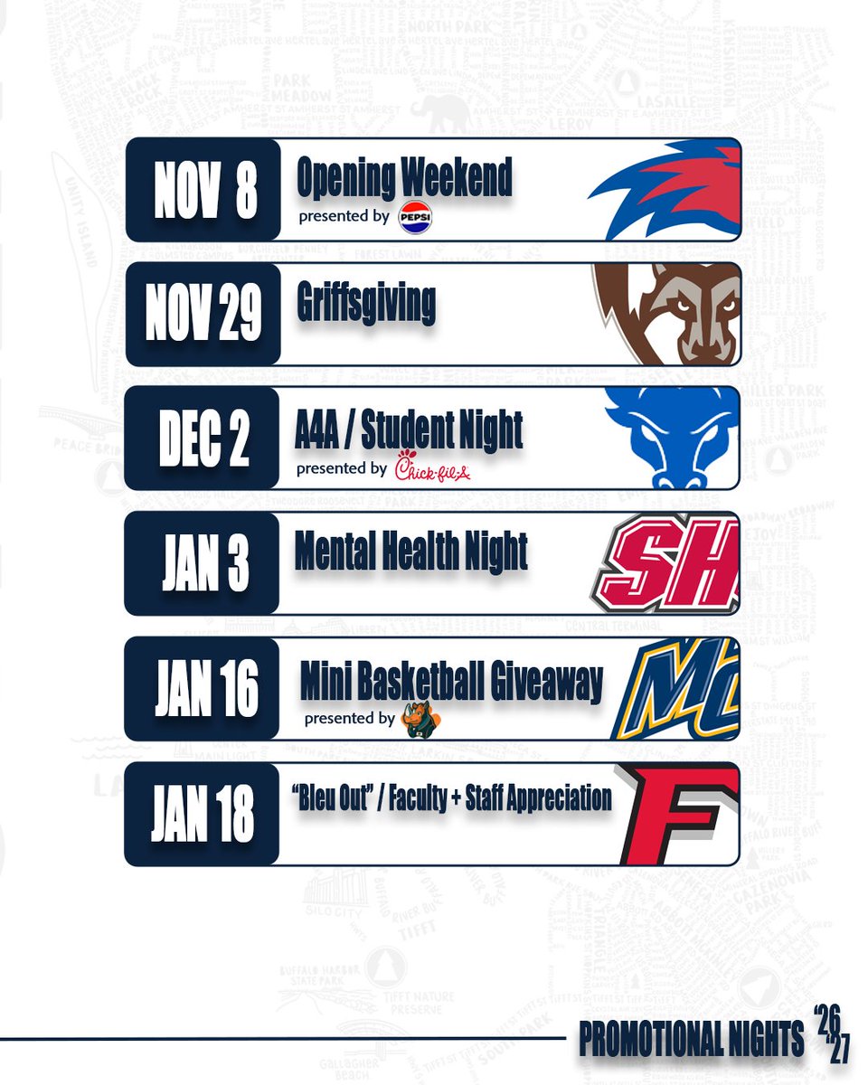 GriffsWBB's tweet photo. Everyone’s favorite time of year (Griffs basketball at the KAC) is right around the corner. Our home opener is on November 8th against Umass Lowell at 12 p.m. presented by @pepsi for Opening Weekend. We can’t wait to SEE 🫵 THERE. 

🔗 : https://t.co/hMBdl7lCsN https://t.co/Jldtj5CoiN