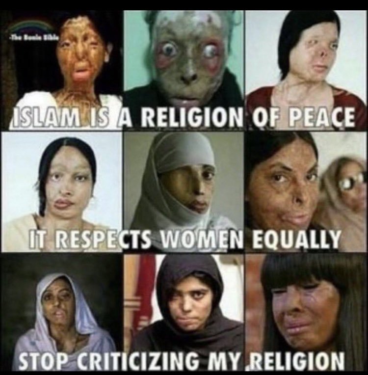 njdhenderson's tweet photo. @ItsZahrah9 Religion of peace... 🤣🤣🤣🤣 https://t.co/jmXuukLRWV
