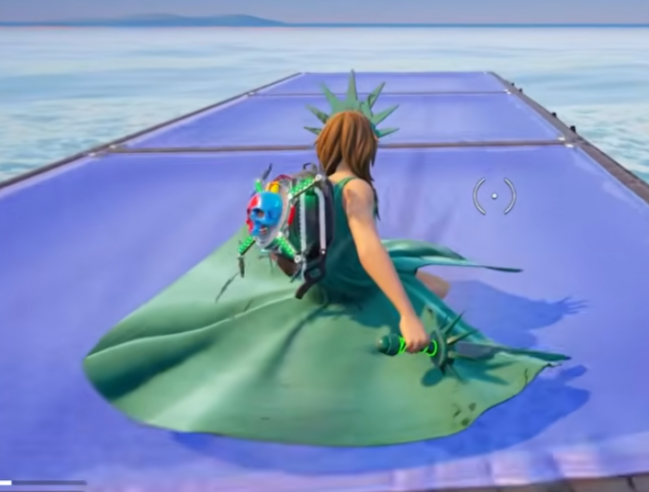 physicsswitch's tweet photo. Skins with long coats and dresses could be so cool, but this always puts me off them. I know Epic doesn't care and neither does most of the playerbase, but I'd love to see a physics overhaul on all of these. @EpicTofuChris  please consider having physics fixed? https://t.co/yUDdWt2043