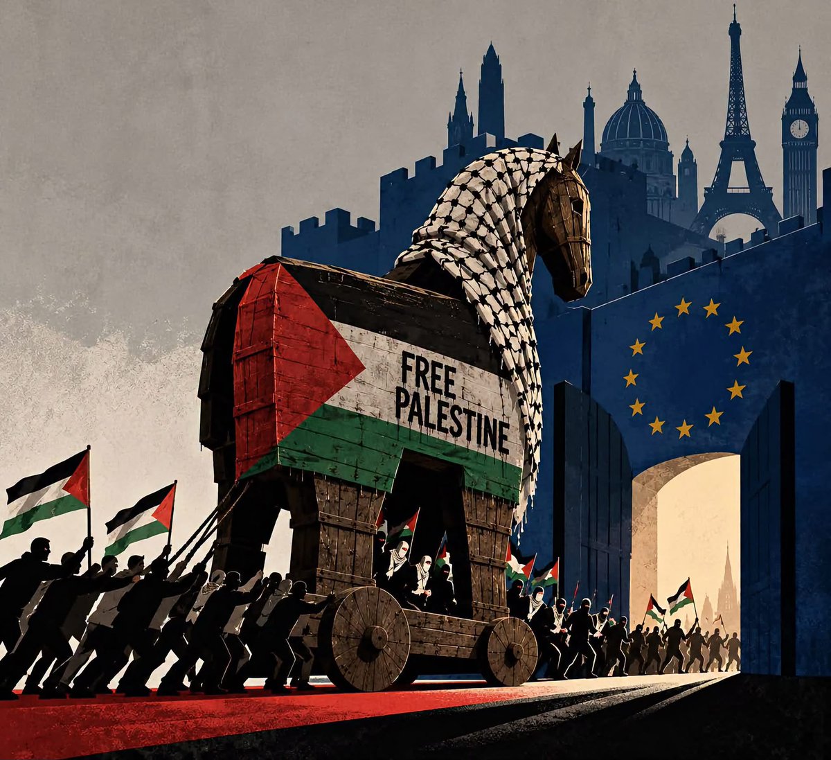 RaphaelStella's tweet photo. @GeraldGrosz #Intifada hat Westeuropa erreicht. Ungarn, Polen, Tschechien schätzen sich glücklich, auf die Migrations-Propaganda von Merkel &amp; Co nicht reingefallen zu sein. Die #Altparteien Westeuropas haben die Zerstörung unserer Kultur mit Fantastilliarden unseres Steuergelds finanziert. https://t.co/UluVEJhWbJ