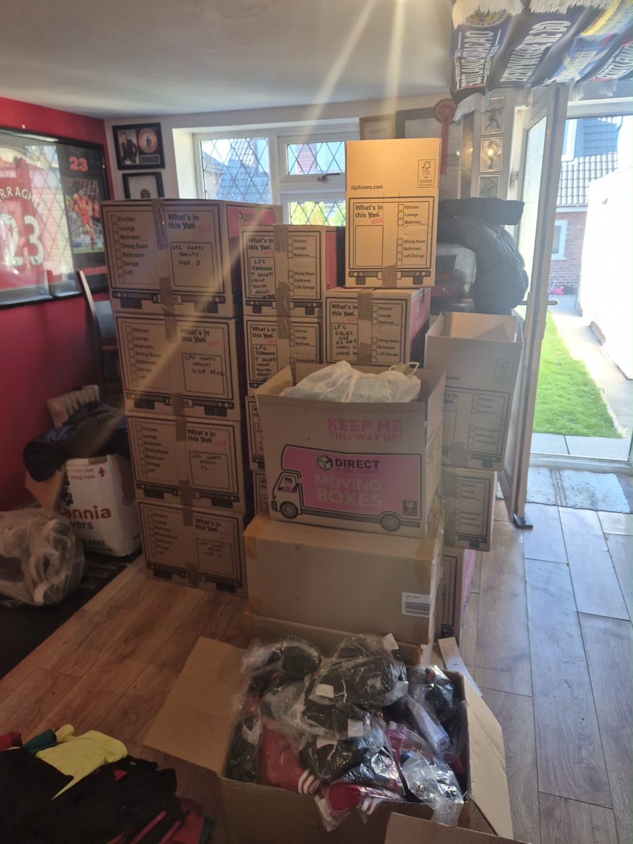RWGbluenose's tweet photo. Friends of @teamfamilyfc are now taking @kitaid kits collected from @LFC @Everton and @OfficialBWFC to the Ukraine well done to all involved especially Eddie for dispatching and Joe from @Alphatec2000 for collecting and storing https://t.co/iSujWkXnUk