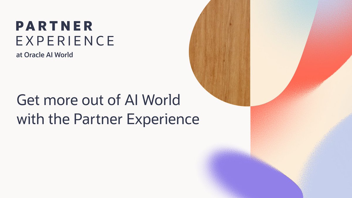SmiteshShah3's tweet photo. There's something for every Oracle partner at the #AIWorld Partner Experience, from exclusive networking opportunities to deep-dive sessions covering AI, multicloud, Oracle Marketplace, and more. Start planning your agenda: https://t.co/vnge8j6qBB https://t.co/ZPjad9W6GA