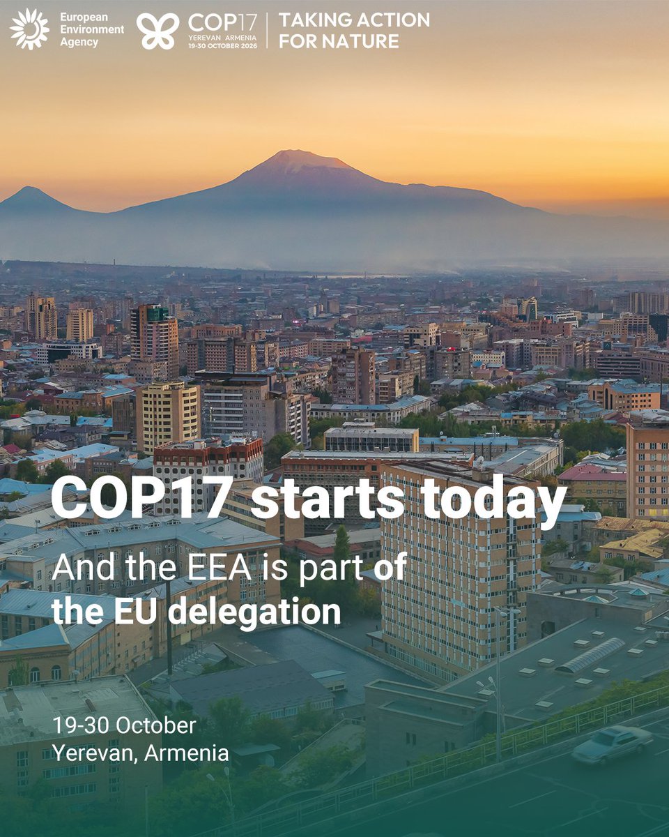 EUEnvironment's tweet photo. 🌍 From biodiversity commitments to delivery. 
Our work in Yerevan will highlight how better  knowledge &amp; monitoring, sustainable consumption &amp; effective implementation can help boost global progress.

Follow our contributions from #COP17.

#Biodiversity #Nature #KMGBF #Europe https://t.co/3y9QgZeU9O