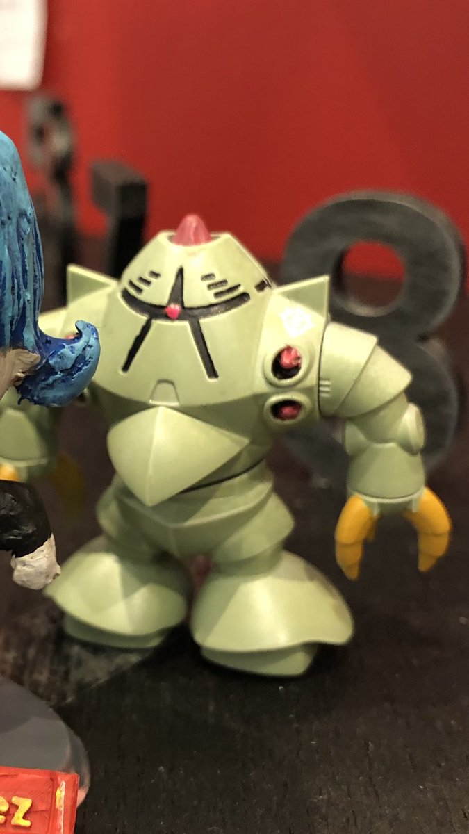 RockyHobbyShow's tweet photo. 去年はたくさんのゾックがアッセンブルしていたのに今年はミツハさんの作品に同伴していたコだけでした。
しかしこの組み合わせ「わかってらっしゃるな」とニヤリしました😏

#中津模型展示会2026 https://t.co/OcA2tQtE11